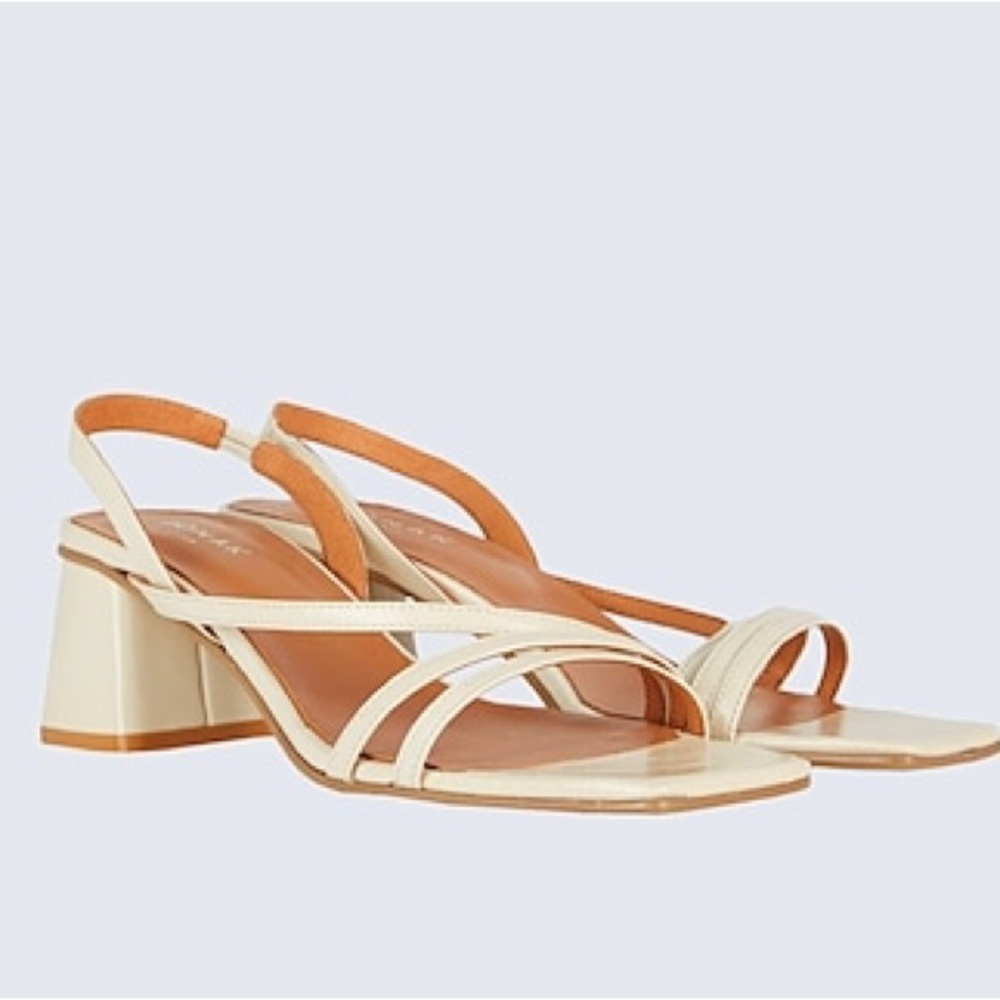 Jonak Paris Cream Block Heel Sandals